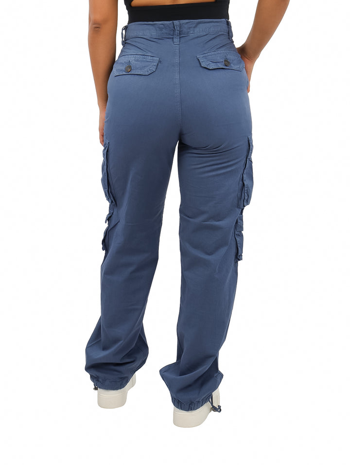 Pantalones Jeans Cargo Dolce and Amaro Azul para Mujer