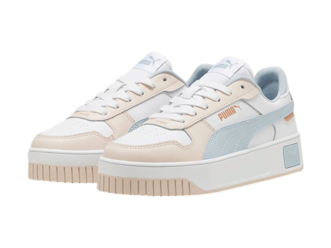 Tenis PUMA Carina Street Blanco y Rosa para Niña
