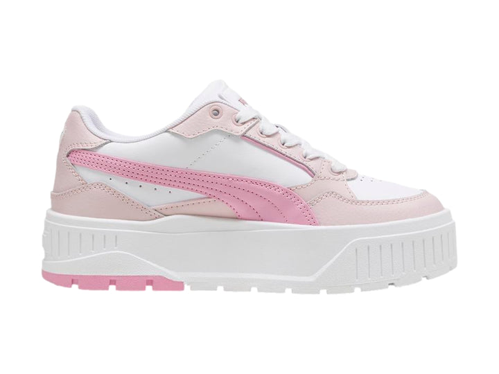 Tenis PUMA blancos y rosas con suela de plataforma gruesa para Niña.