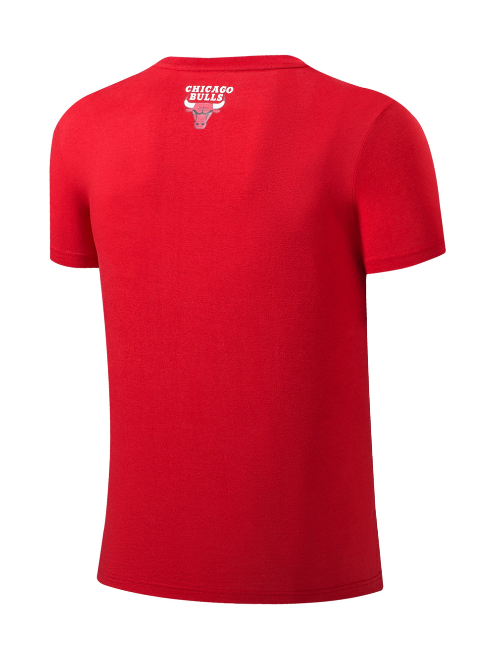 Playera roja de manga corta con el logotipo frontal del equipo Chicago Bulls de la NBA.