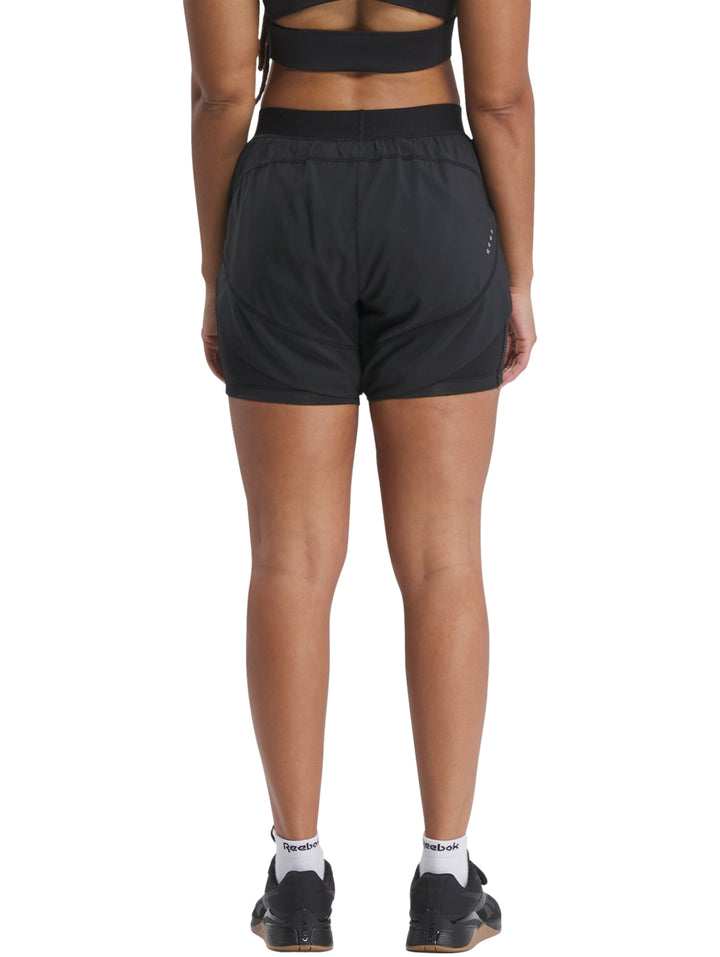 Short Deportivo Reebok Running 2-in-1 Negro para Mujer