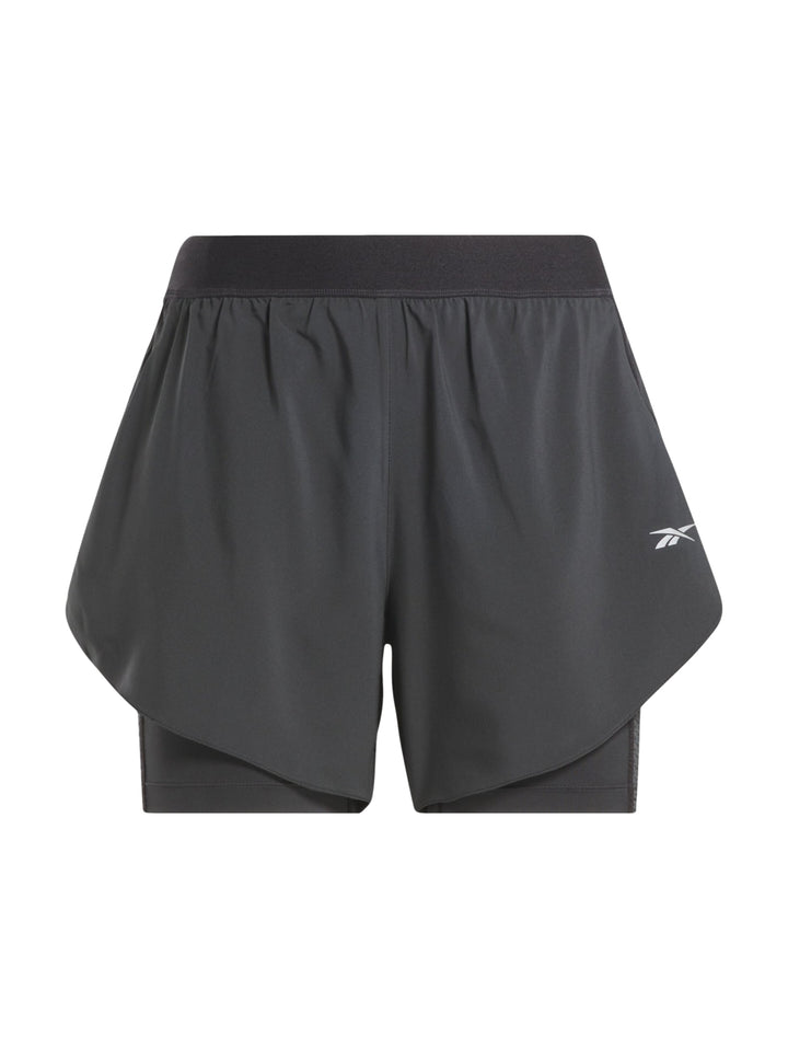 Short Deportivo Reebok Running 2-in-1 Negro para Mujer