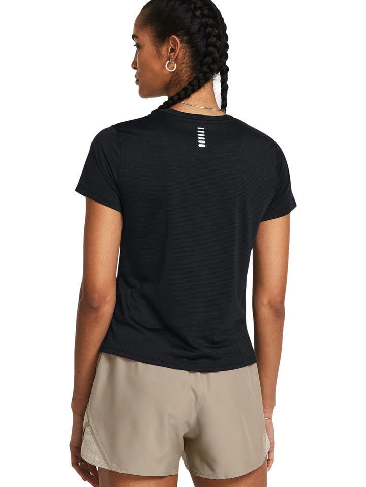 Playera Under Armour Launch Manga Corta Negro para Mujer