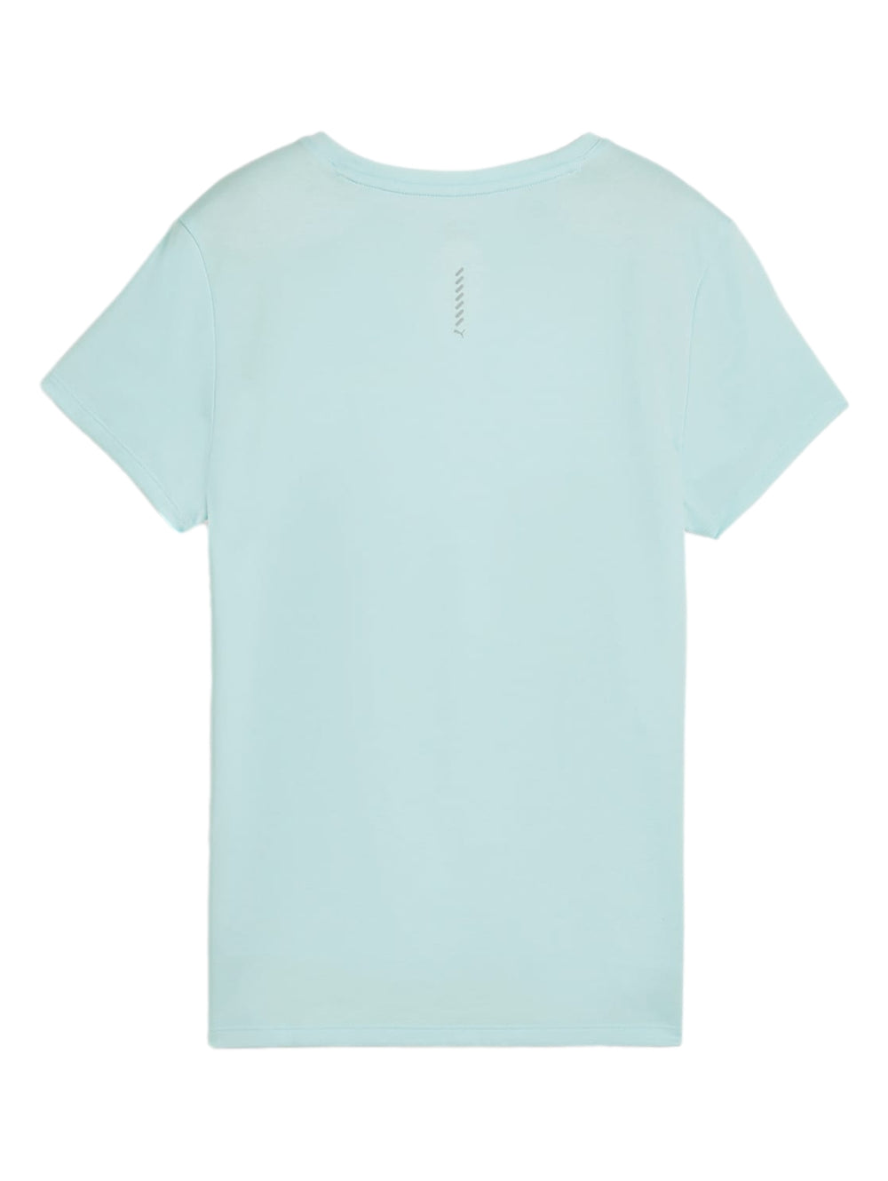 Camiseta deportiva PUMA de manga corta en color azul claro Nitro Blue con cuello redondo.