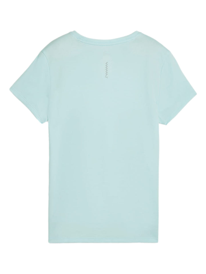 Camiseta deportiva PUMA de manga corta en color azul claro Nitro Blue con cuello redondo.