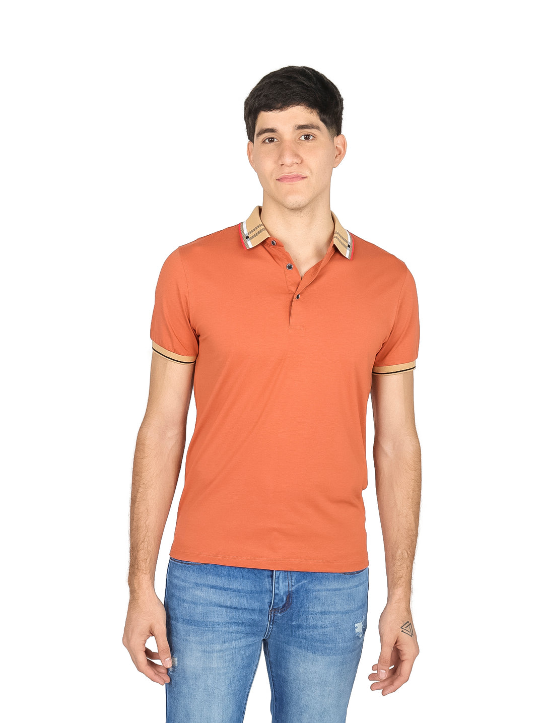 Playera Polo PAVINI Color Ladrillo para Hombre
