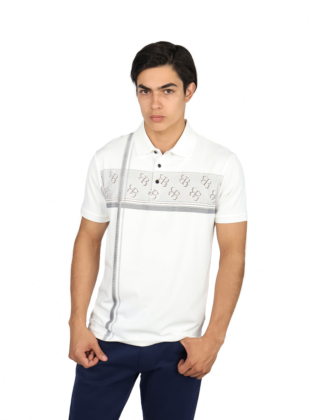 Playera Polo Pavini Blanca para Hombre