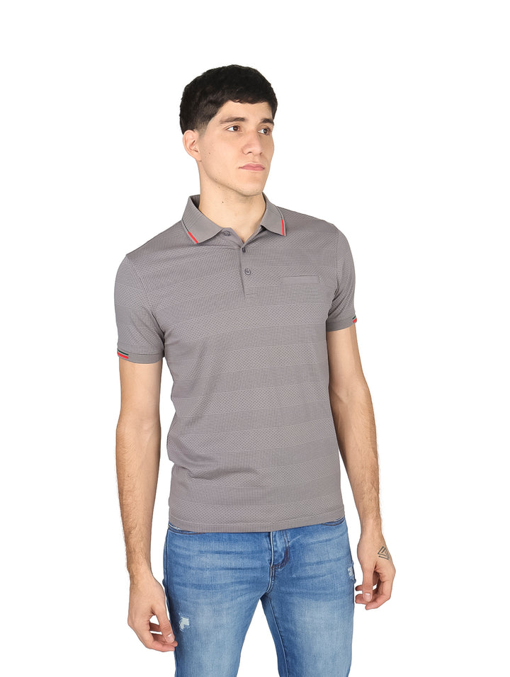 Playera Polo Pavini Color Charcoal para Hombre