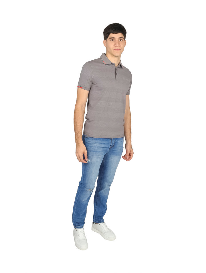 Playera Polo Pavini Color Charcoal para Hombre