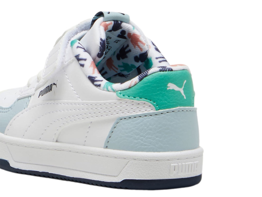 Tenis PUMA Caven 2.0 Playmobil Blanco y Azul para Niño