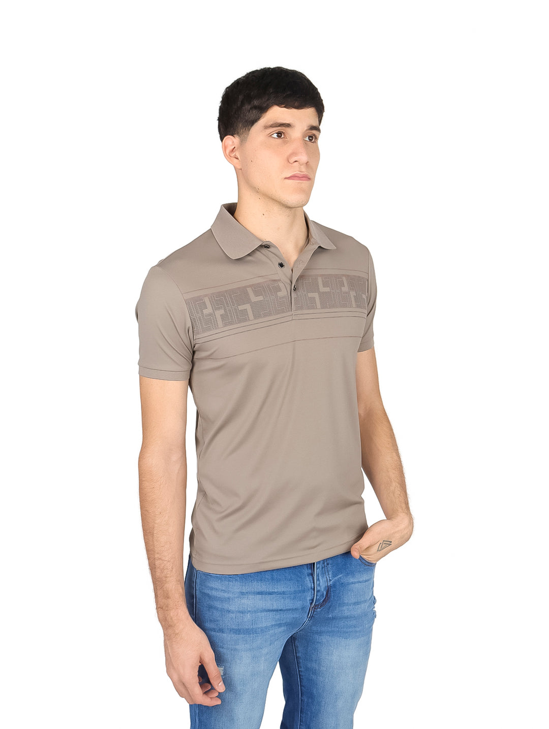 Playera Polo Pavini Color Arena para Hombre