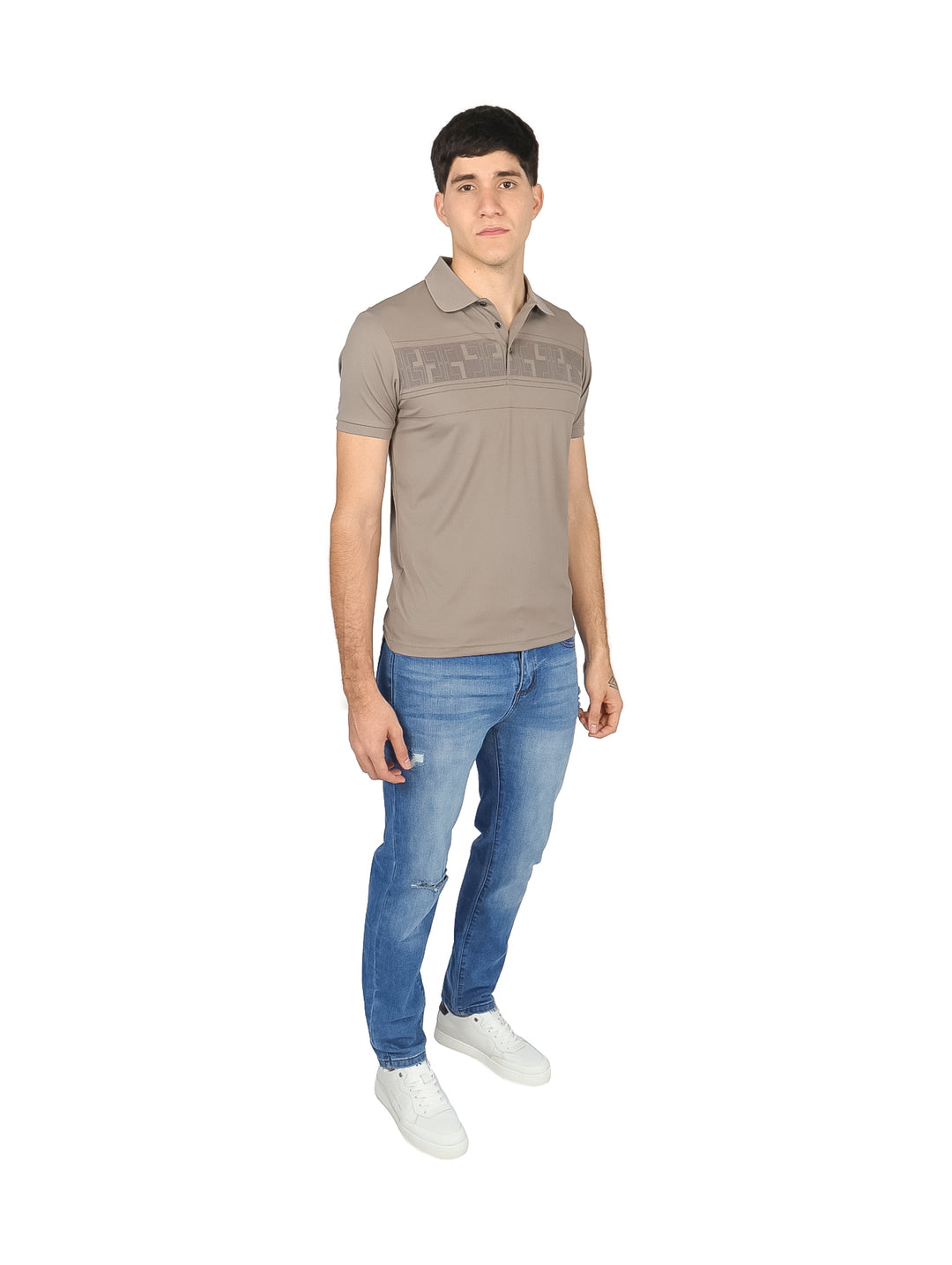 Playera Polo Pavini Color Arena para Hombre