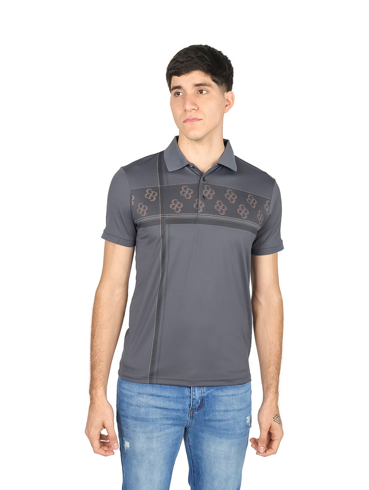 Playera Polo Pavini Gris Oscuro para Hombre