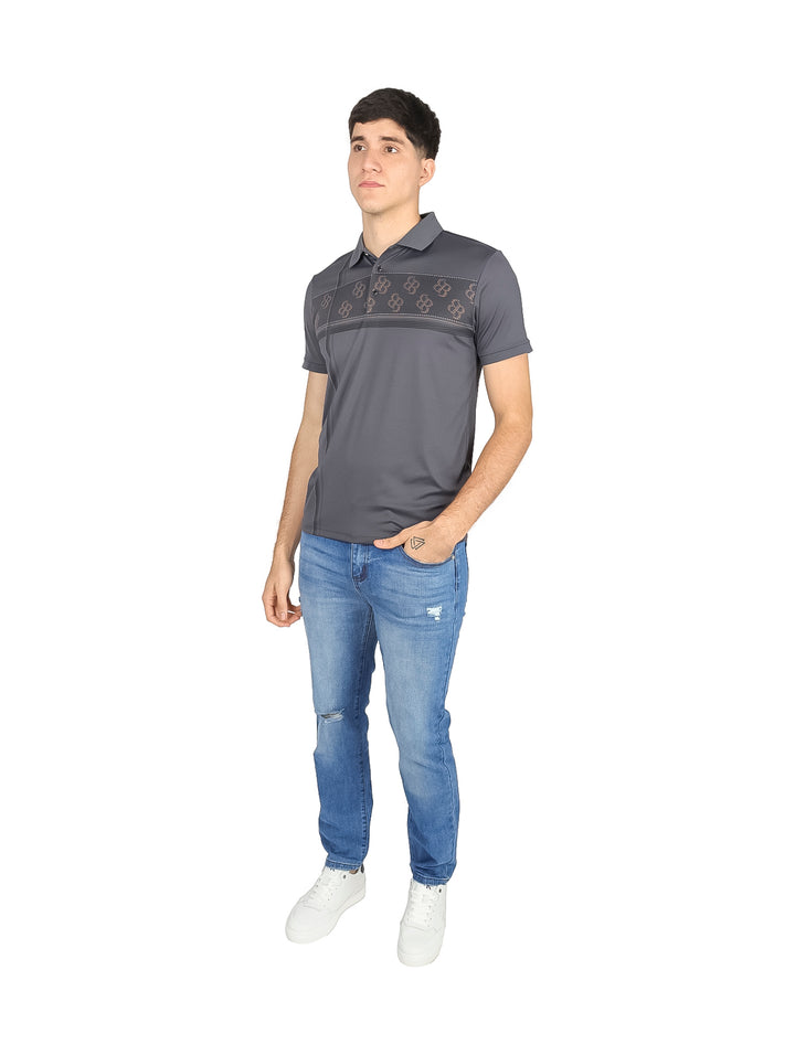 Playera Polo Pavini Gris Oscuro para Hombre