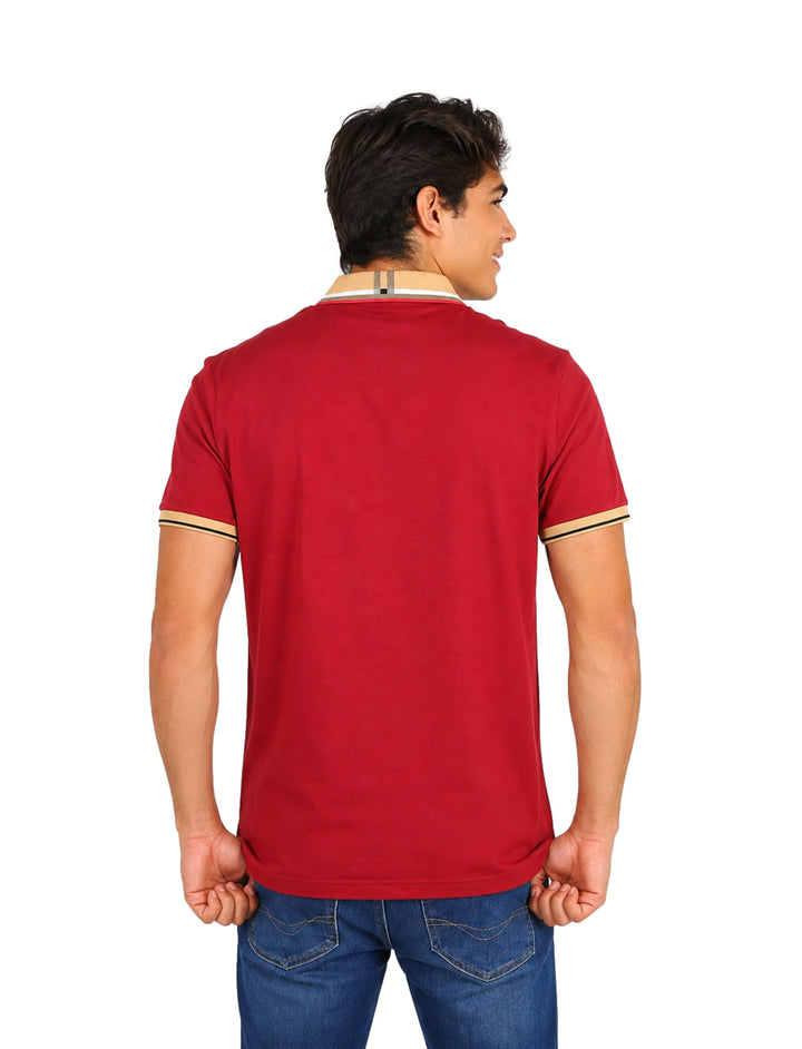 Playera Polo Pavini Color Burgundy para Hombre