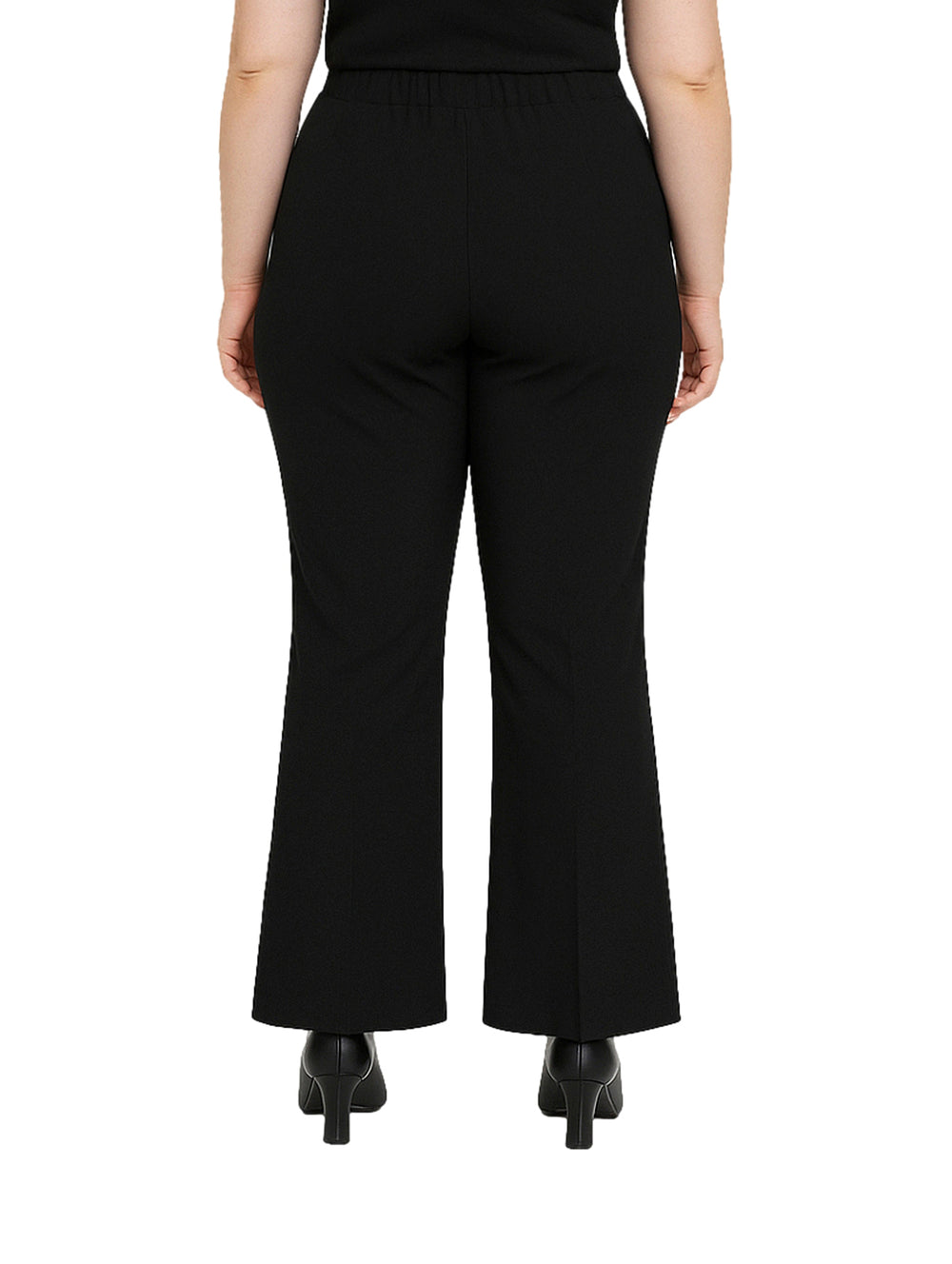 Pantalón de maternidad color negro con aberturas laterales en el ruedo.