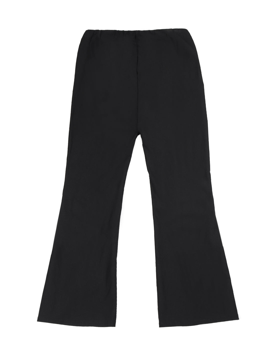 Pantalón de maternidad color negro con aberturas laterales en el ruedo.