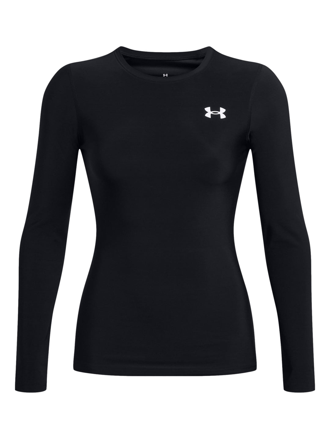 Camiseta deportiva de compresión manga larga color negro para mujer de la marca Under Armour.