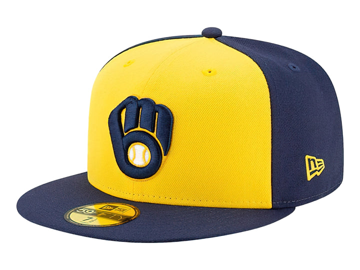 Gorra New Era Milwaukee Brewers Amarillo para Hombre