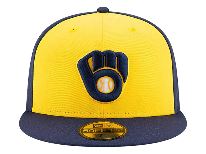 Gorra New Era Milwaukee Brewers Amarillo para Hombre