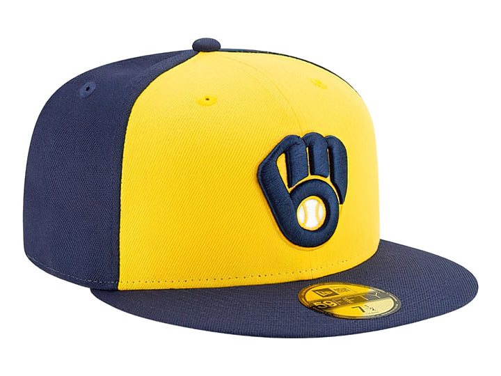 Gorra New Era Milwaukee Brewers Amarillo para Hombre