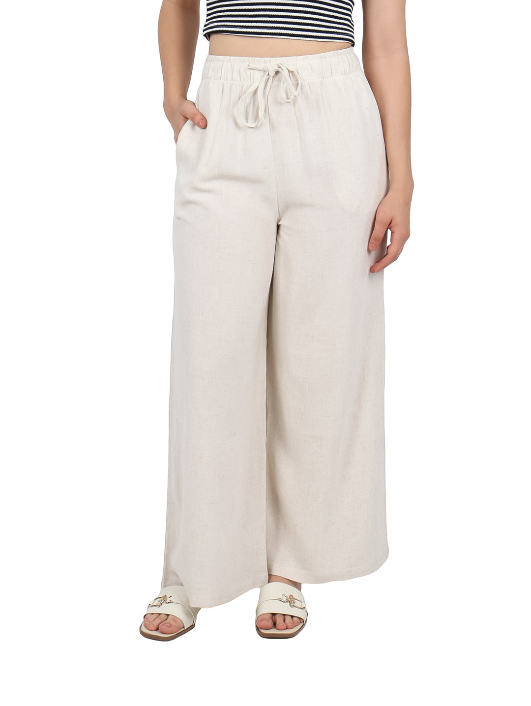 Pantalón ATOK de Lino Color Natural para Mujer