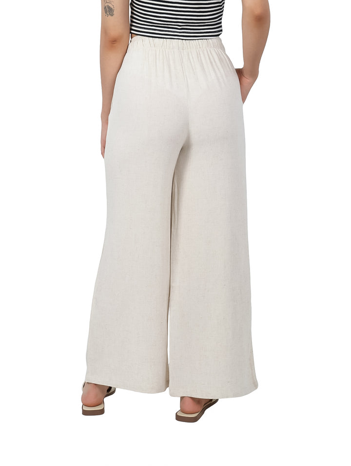 Pantalón ATOK de Lino Color Natural para Mujer