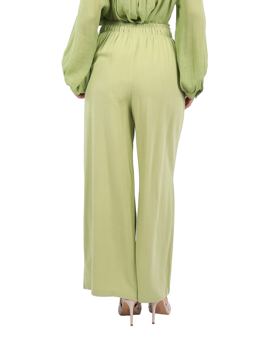 Pantalón ATOK de Lino Verde Aguacate para Mujer