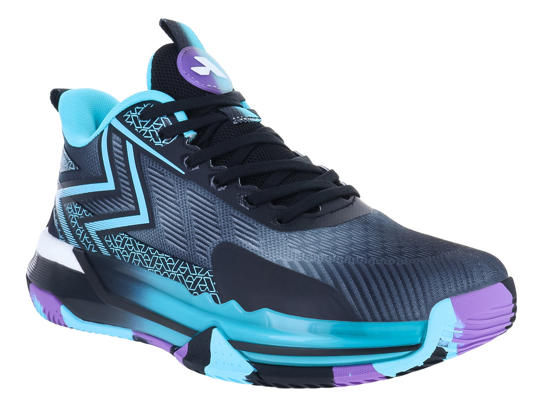 Tenis de Baloncesto Atok Performance Negro y Azul para Hombre
