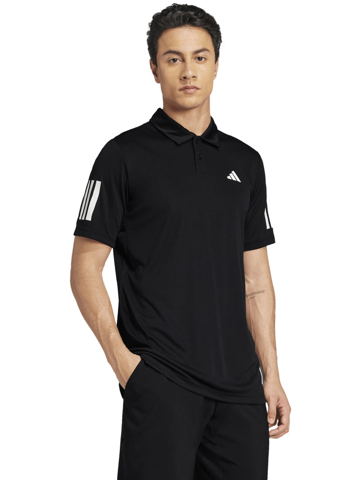 Playera Polo Adidas Club 3STR Negro para Hombre