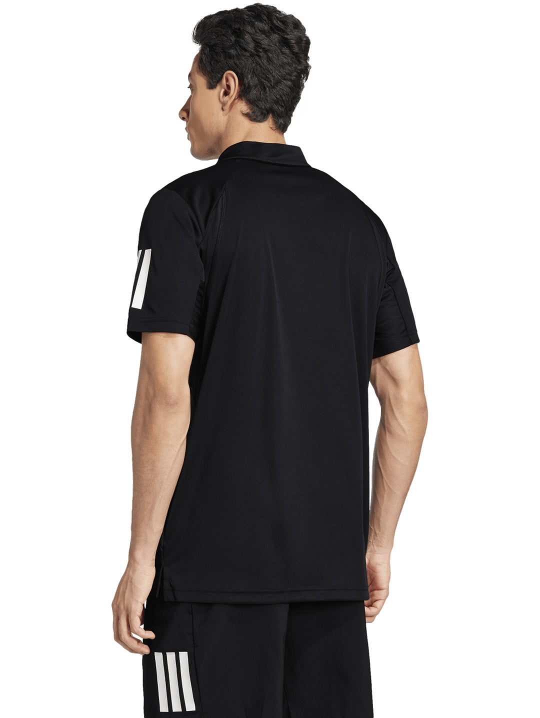 Playera Polo Adidas Club 3STR Negro para Hombre