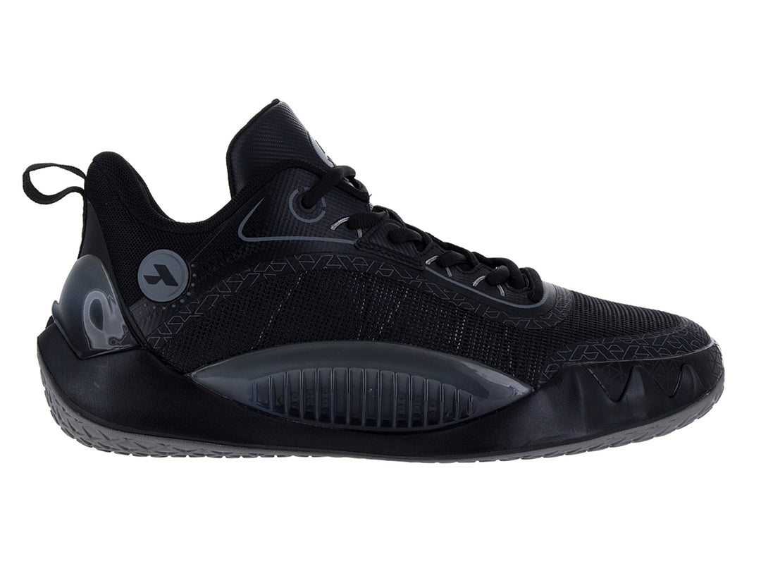 Tenis de baloncesto ATOK Performance color negro con detalles en gris y diseño moderno.