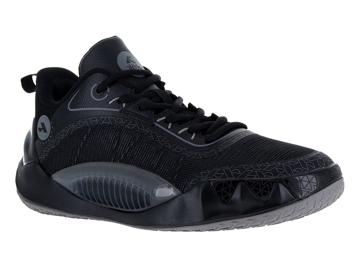 Tenis de baloncesto ATOK Performance color negro con detalles en gris y diseño moderno.