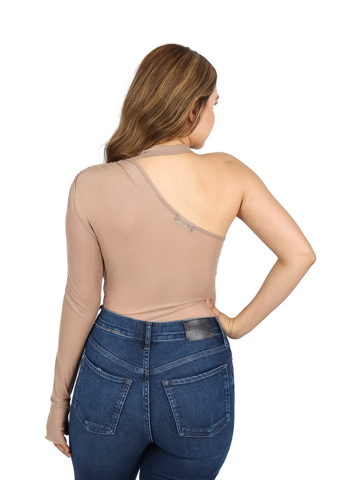 Blusa ATOK Asimétrica Color Sand para Mujer