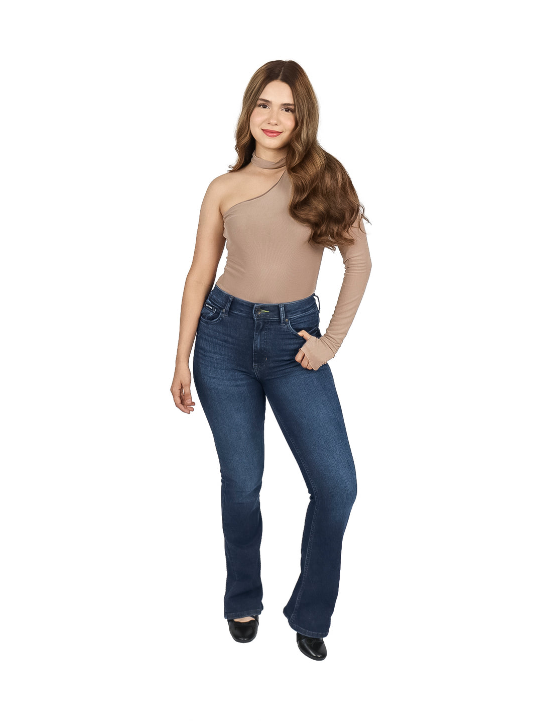 Blusa ATOK Asimétrica Color Sand para Mujer