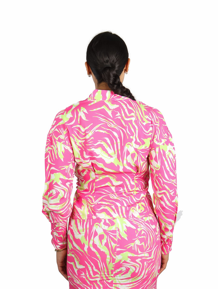 Blusa ATOK Rosa con Cruce para Mujer