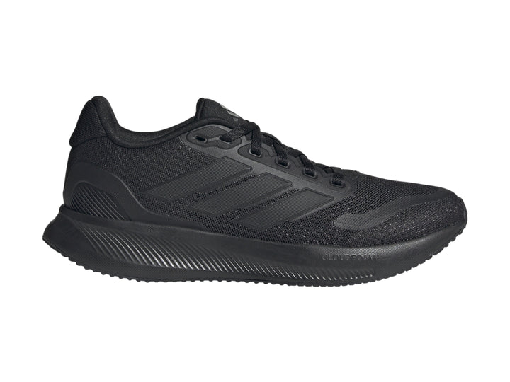 Tenis deportivos Adidas Runfalcon 5 J en color negro para niño, vista lateral.