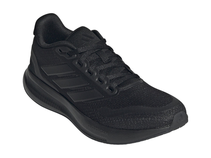 Tenis deportivos Adidas Runfalcon 5 J en color negro para niño, vista lateral.