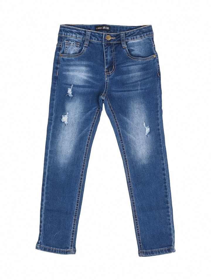 Jeans ATOK Azul Denim Rasgado para Nino