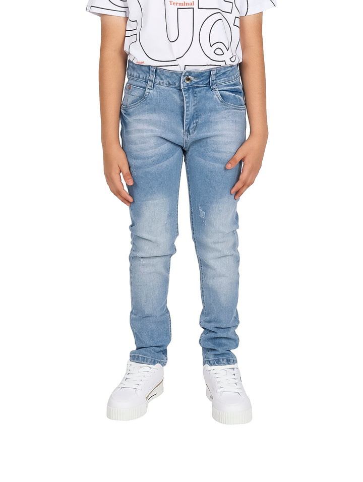 Jeans ATOK Rectos Azul Claro para Nino