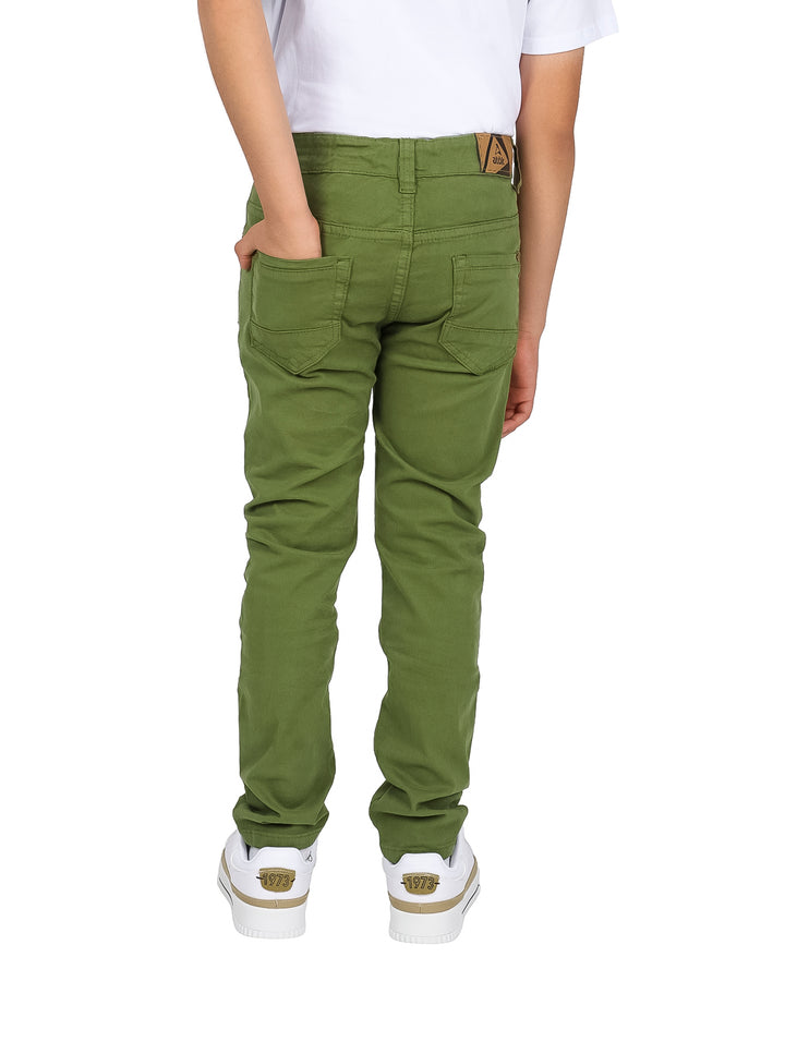 Pantalones Chinos ATOK Color Olivo Slim para Nino