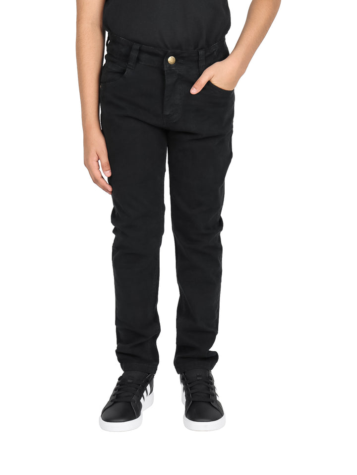 Pantalones Chinos ATOK Negro Slim para Nino