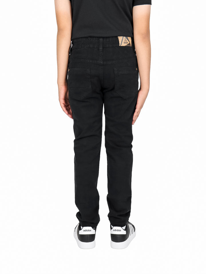 Pantalones Chinos ATOK Negro Slim para Nino