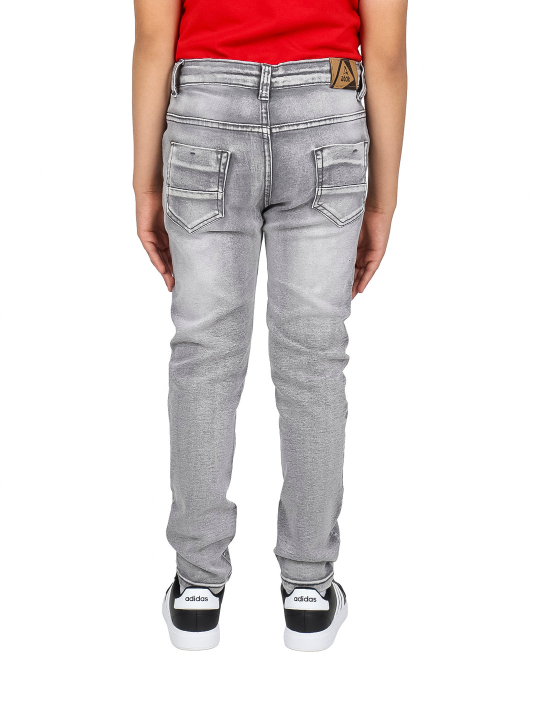 Jeans ATOK Rectos Gris Oscuro para Nino