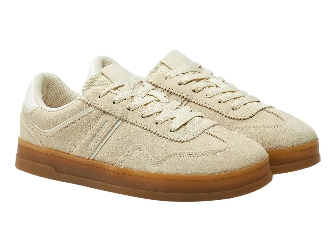 Tenis Tommy Hilfiger The Greenwich Suede Beige para Mujer