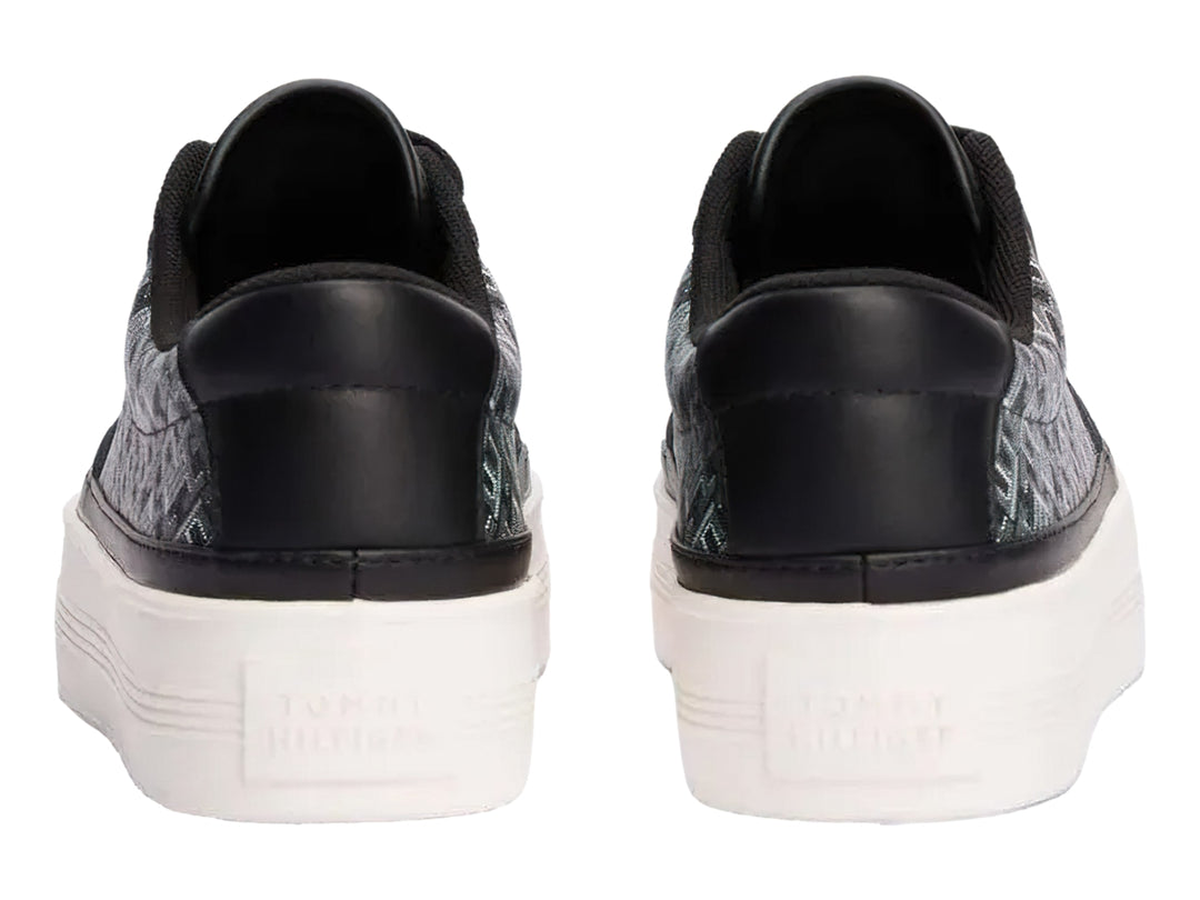Tenis Tommy Hilfiger Vulc Leather Monogram Negro para Mujer
