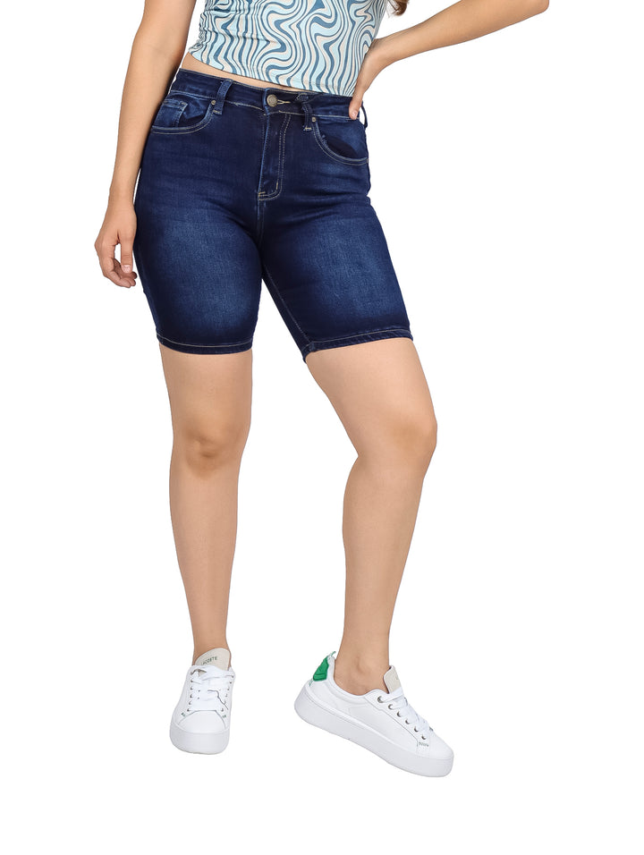 Bermuda Max Denim Stone Obscuro para Mujer