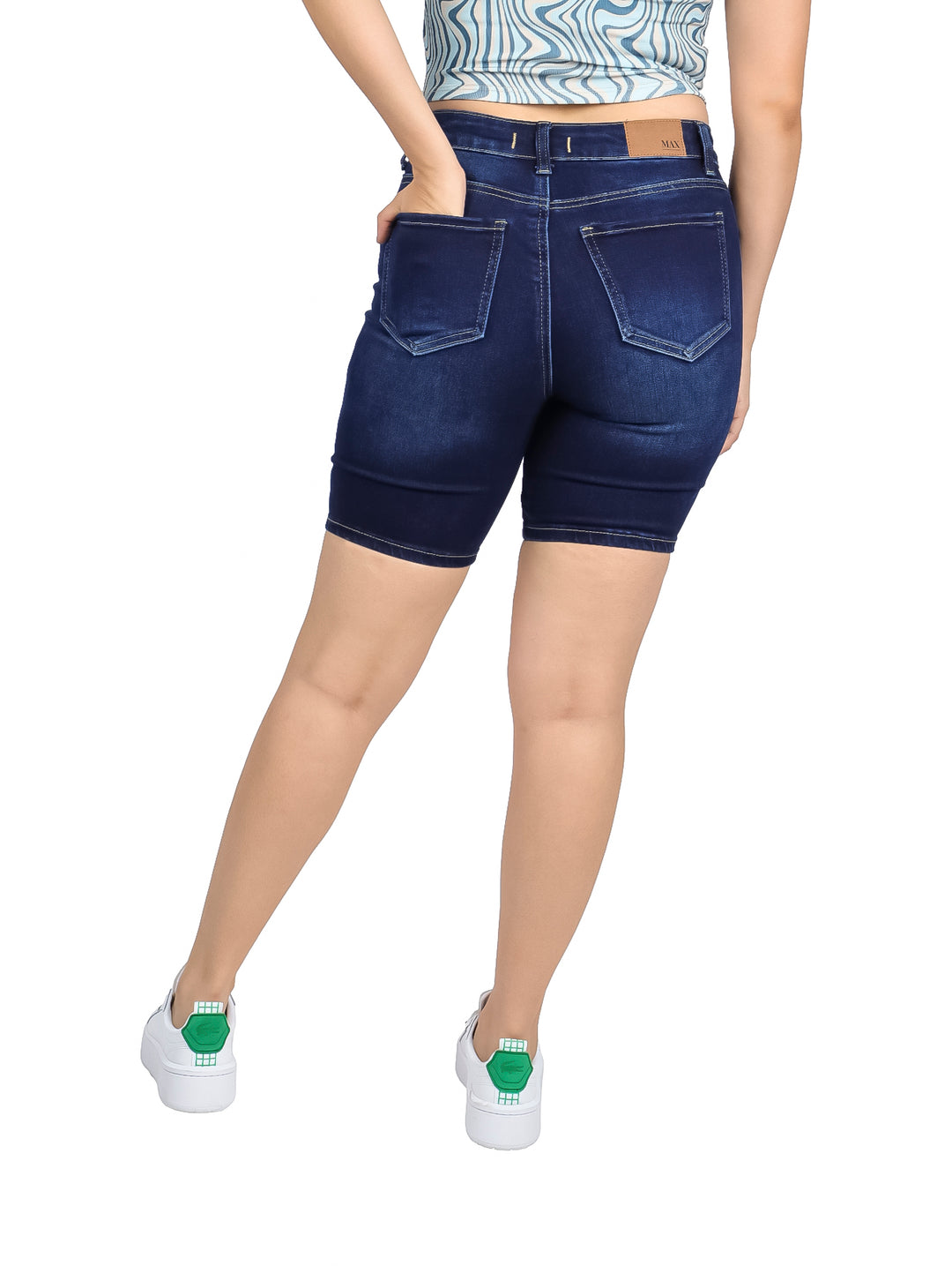 Bermuda Max Denim Stone Obscuro para Mujer