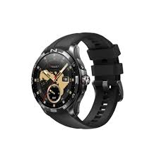 Reloj inteligente Kieslect Actor en color negro con pantalla circular y correa de silicona.