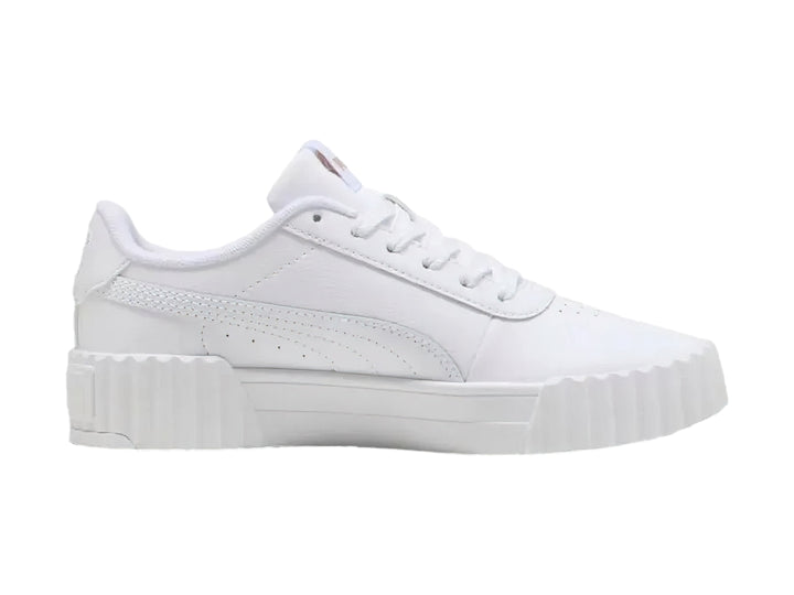 Tenis PUMA Carina 3.0 Blanco y Oro para Niña